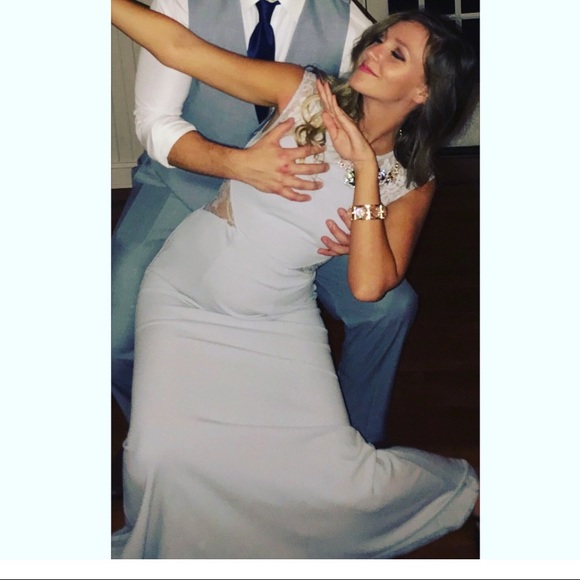 Grey floor length gown - Picture 3 of 3